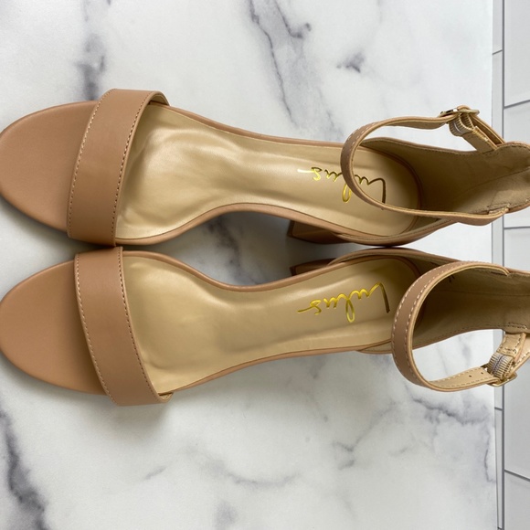 Ankle Strap Heels Almond Open Toe - Picture 4 of 8